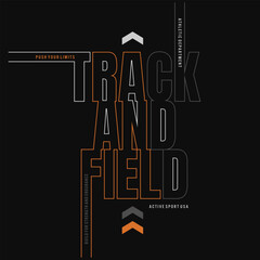 Wall Mural - track and field graphic t-shirt design, 