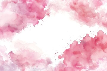Art watercolor background for wallpaper design in pink. Matte paint brush paper texture on canvas. Pastel soft water color pattern. Abstract pink texture.