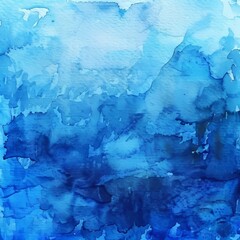 Wall Mural - Background painted with blue watercolor. Washes with watercolor.