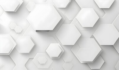 Wall Mural - Abstract white background with hexagon pattern for technology, science and medical concept design vector Illustration. Vector illustration white color