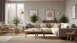 © Maxky - Scandinavian style living room with simple decoration, illustrations