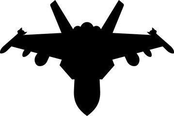 Wall Mural - A silhouette fighter jet aeroplane military air plane cartoon aircraft illustration