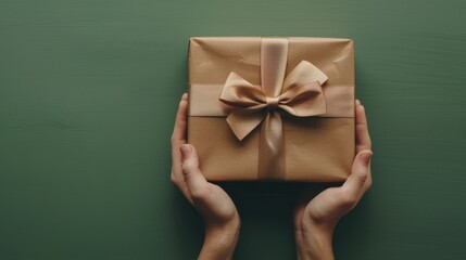 The wrapped brown gift