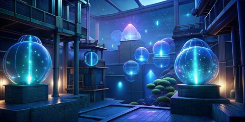 Wall Mural - 3d rendering of the space station