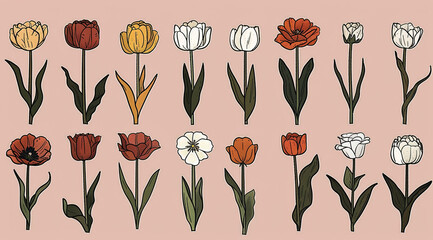 Sticker - flowers illustration