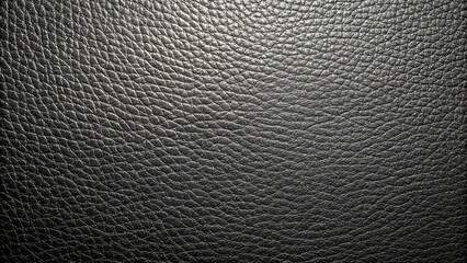 Poster - Black leather background with textured surface , black, leather, texture, backdrop, dark, material, luxury, smooth, elegant, fabric