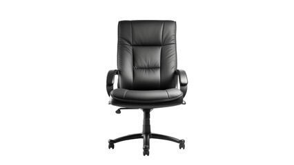 Wall Mural - office chair cutout. isolated black office armchair on transparent background