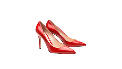 Wall Mural - red high heel shoes cutout. women's high heel shoes on transparent background