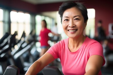 Wall Mural - person doing exercise at gym. fitness concept