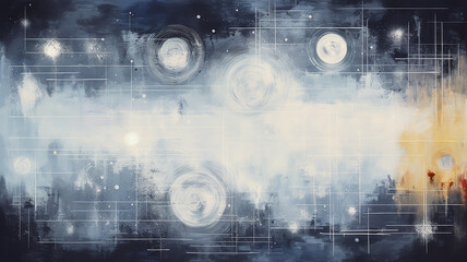 Wall Mural - background of the planet in the sky, dark and light tones in art work , astrology background in the style of impressionism