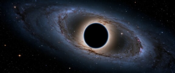 Wall Mural - The cosmos filled with A black hole at center of