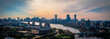 © AmazingAerialAgency - Aerial view of urban skyline with charles river and city lights, boston, massachusetts, united states.