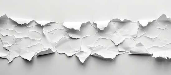 Leinwandbilder - Collection of torn white paper on a gray background, providing a clean aesthetic with ample copy space image.