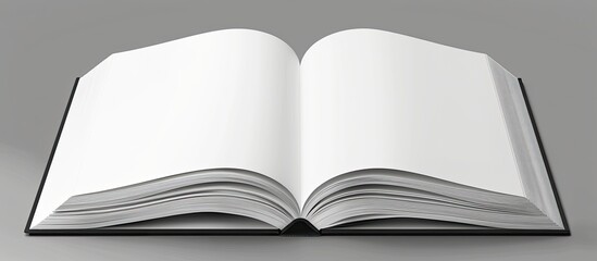 Fototapete - Office notepad book with blank white pages, suitable for adding text or drawings. Perfect for a copy space image in the workplace.