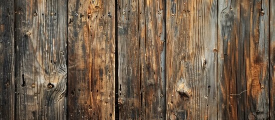 Poster - Close-up of a textured wooden background with copy space image.
