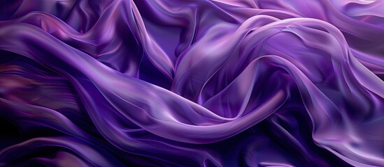 Aufkleber - Purple fabric billowing with copy space image.