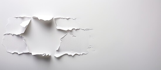 Aufkleber - White paper with a hole, providing copy space image.