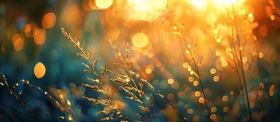 Aufkleber - Stunning bokeh enhances the appeal of natural backgrounds in a copy space image.