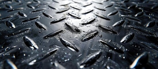 Leinwandbilder - Texture of shiny metal surface with copy space image.