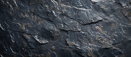 Fototapete - Luxurious dark gray textured stone background ideal for design projects with copy space image.