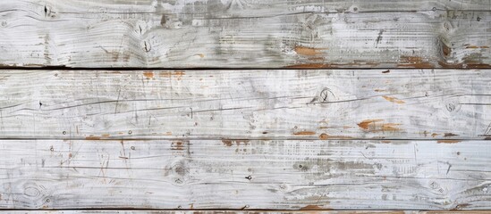 Wall Mural - Top view of a weathered wooden background with a light gray color and rustic texture, perfect for a copy space image.