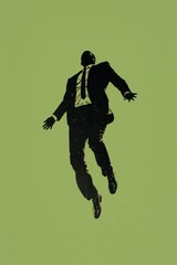 Poster - Businessman silhouette adult tie.