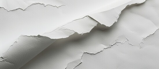 Wall Mural - Close-up of a white paper sheet with creases as a background, with space for text or images. Copy space image. Place for adding text and design