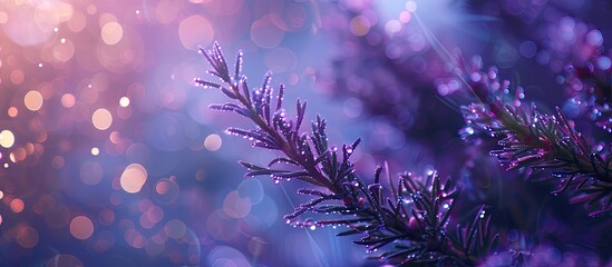 Sticker - Nature-inspired bokeh background with violet tones, perfect for copy space image.