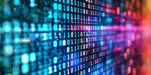 Canvas Print - a computer screen with a lot of numbers on it. the numbers are in different colors and are arranged 