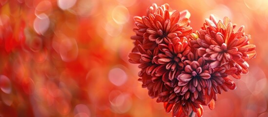 Poster - Flower heart displayed on a copy space image.