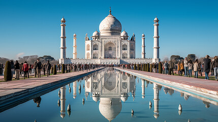 a beautiful most popular taj mahal made with generative AI