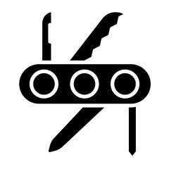 Sticker - Swiss knife glyph icon