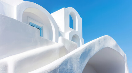 White architecture in Santorini island