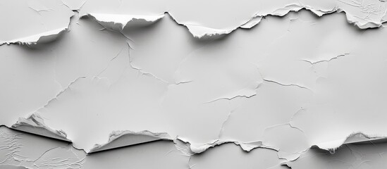 Leinwandbilder - Collection of torn white paper on a gray background, providing a clean aesthetic with ample copy space image.