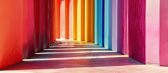 Leinwandbilder - Trendy colors create a modern background design with copy space image versatility.