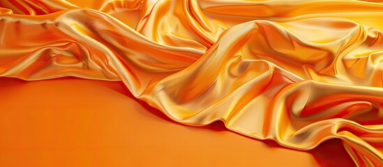 Aufkleber - Satin border in a vibrant orange hue, adding elegance to the design with copy space image.