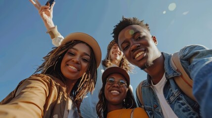 Poster - The friends taking selfie