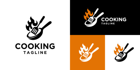 Wall Mural - Design template of cooking logo.
Restaurant, hot, chef. Symbol icon vector EPS 10.