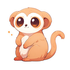 Wall Mural - A cute little slow loris with a smile on its face