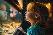 © furyon - captivating scene of a curious child exploring a museum exhibit with wideeyed wonder soft warm lighting illuminates the childs face as they interact with an engaging educational display