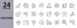 © Alex - Solution line icons set with Goal, Puzzle, Lamp, Gear, Idea, Issue, Progress, Realization, Answer, Choice, Resolve, Think, Seek, Development, Find, Problem, Information and more. Editable Stroke