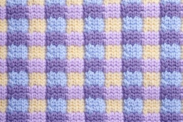 Wall Mural - Checkered pattern knitted wool clothing knitwear knitting.