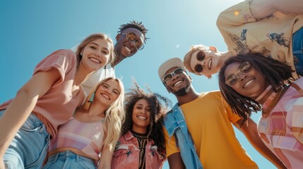 Canvas Print - A group of cheerful friends