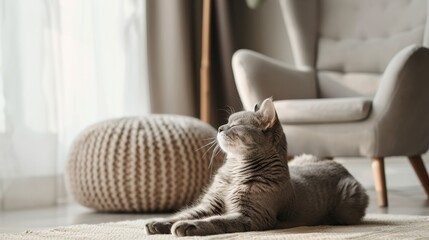 Wall Mural - The Cat on Carpet