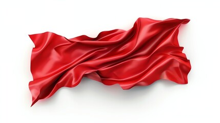 Wall Mural - A flowing piece of red fabric.