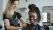 © Vika art - Woman in hair salon.