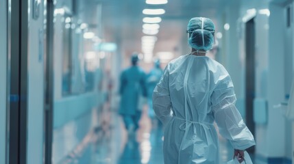 Wall Mural - World Patient Safety Day, International Surgeon's Day. The doctors are in the operating room. a doctor in a surgical gown. saves the patient. the work of surgeons. doctors at work