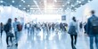 © Anastasiia - Blurred crowd at a trade show in the background. Concept Trade Show, Blurred Crowd, Event Photography, Business Networking, Convention Atmosphere