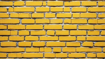 Wall Mural - Old yellow brick wall texture background or yellow colour grunge brick wall background