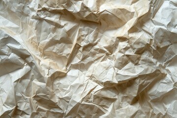 Crumpled paper texture with soft shadows. 